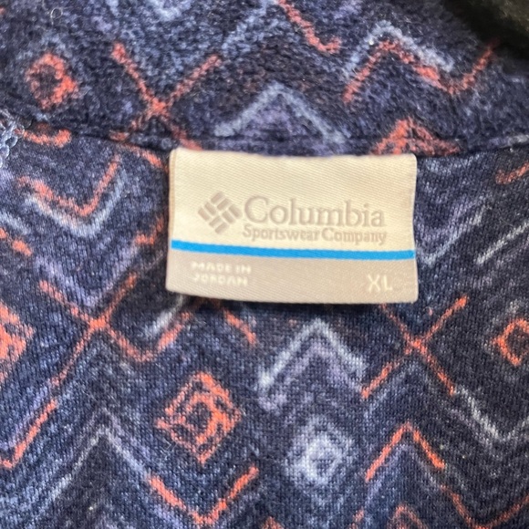 Columbia fleece half zip pullover Aztec print - Picture 2 of 3